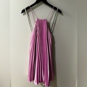ML Monique LhuillIer Satin Halter Minidress